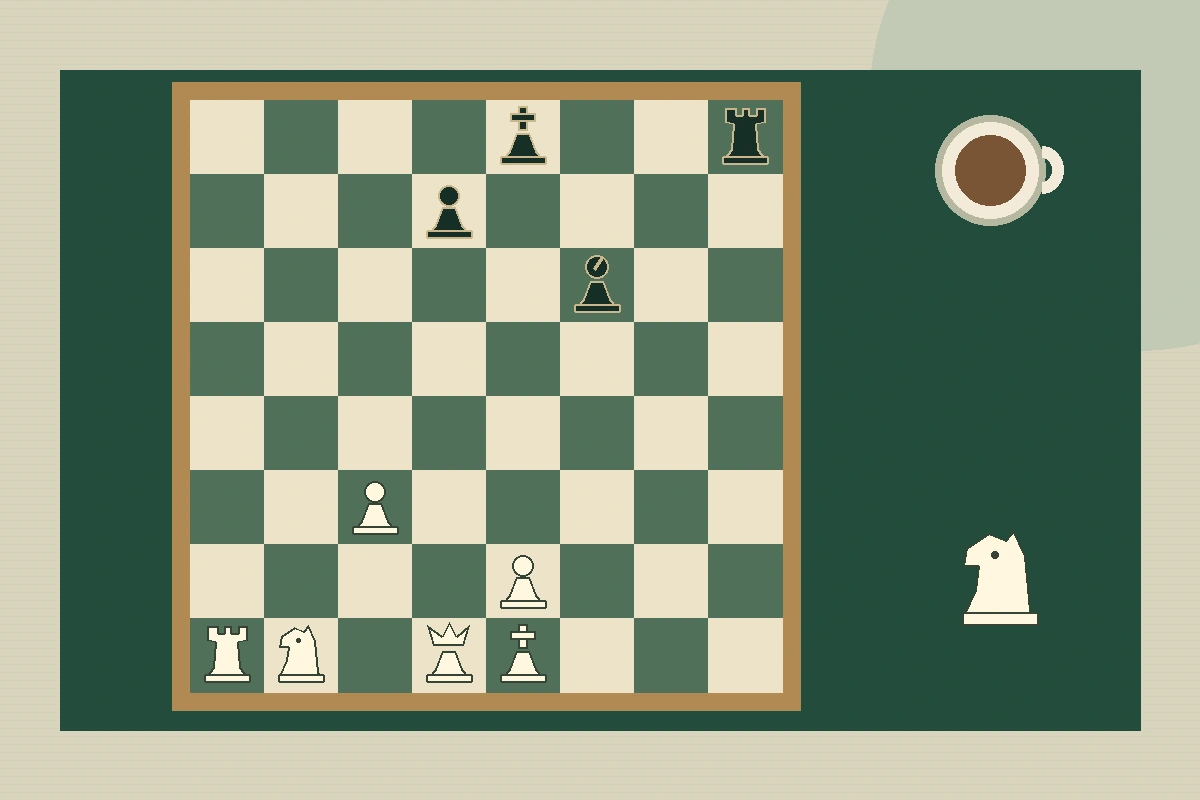 国际象棋教育主题独立插画,非赛事现场、真人肖像或官方活动照片