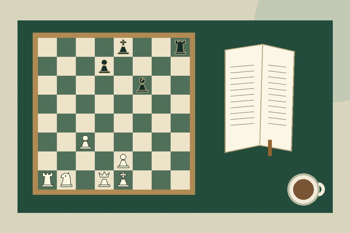 棋具清洁与收纳相关阅读配图:原创棋类主题插画
